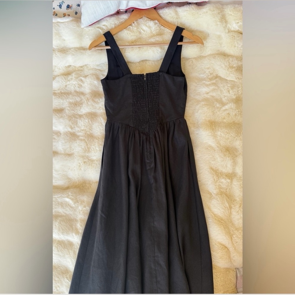 Reformation Balia Linen Dress in Black. Brand new without tags,  never worn. - Picture 10 of 13